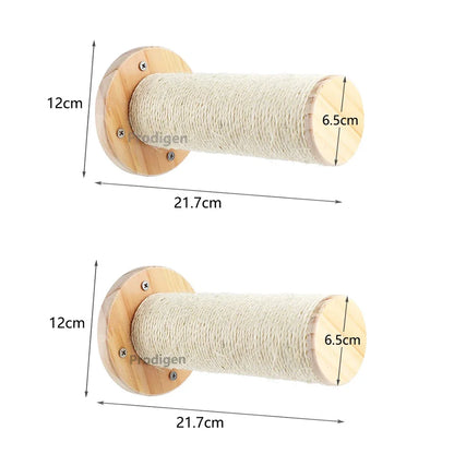 Cat Wall Climbing Shelf Steps Ladder Scratching Post Scratcher Bed Hiding House for Cats Tree Tower Pet Furniture Accessories