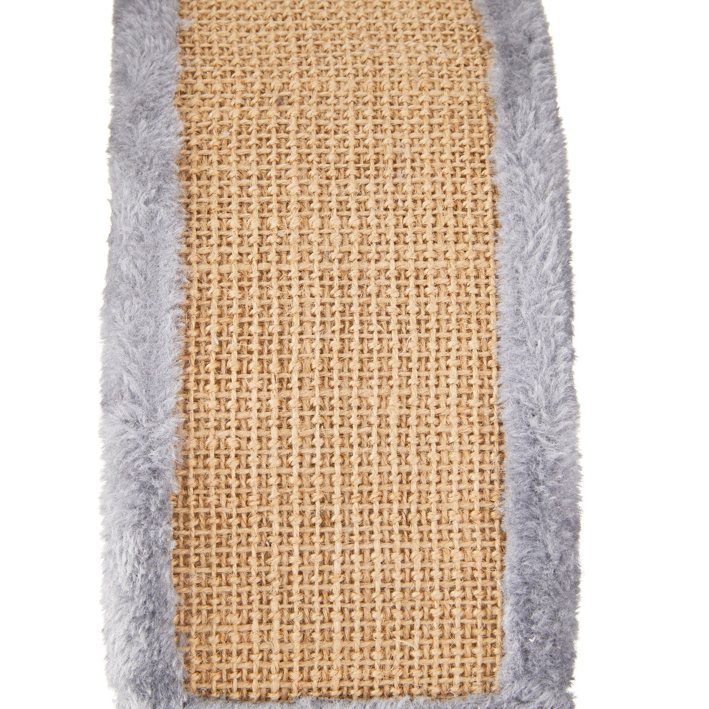 Jute Cat Scratching Post with Built-In Arch Massager, Gray, 17"