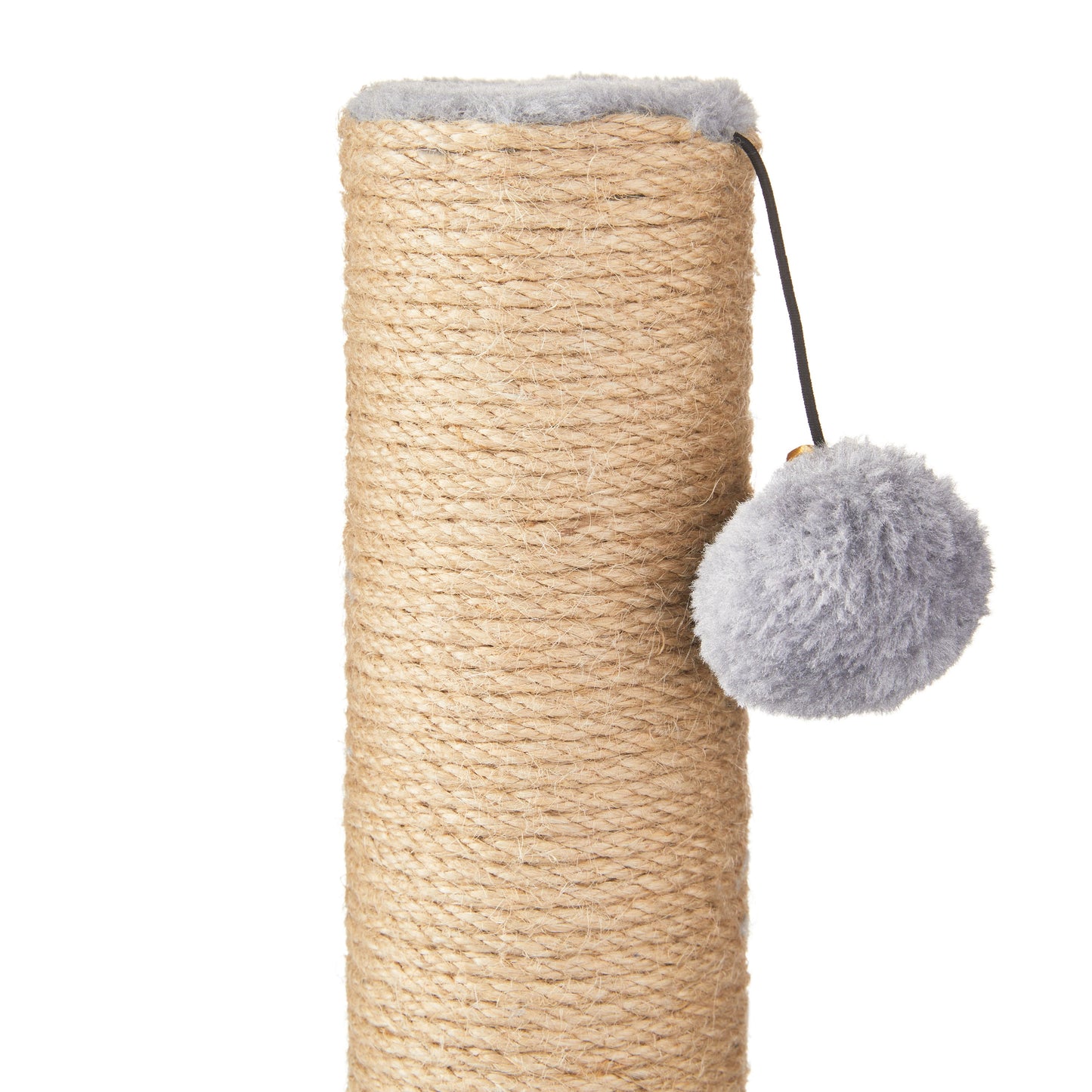 Jute Cat Scratching Post with Built-In Arch Massager, Gray, 17"